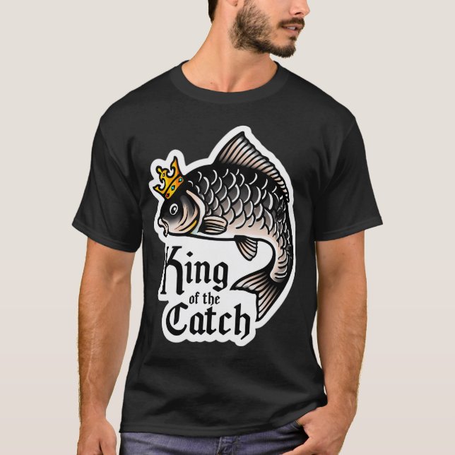 Illustration des gekrönten Fischkönigs T-Shirt (Vorderseite)
