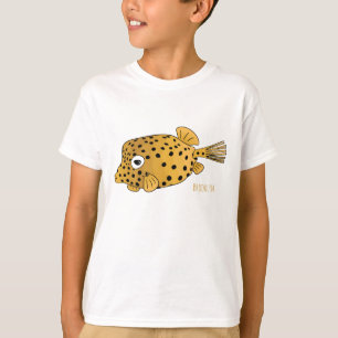 Illustration des Gelben Boxfischs-Cartoon T-Shirt