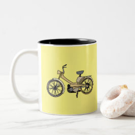 Illustration des Gelben Motorrades Zweifarbige Tasse