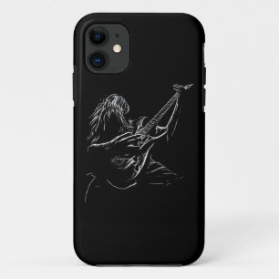 Illustration des Gitarrenspielers aus Schwarz und  Case-Mate iPhone Hülle