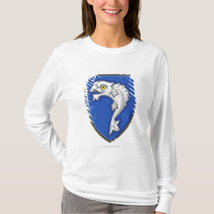 Illustration des heraldischen Fischsymbols auf T-Shirt