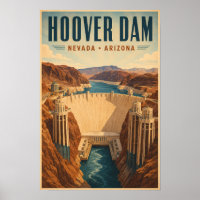 Illustration des Hoover-Staudamm-Kraftwerks Reise