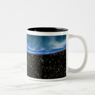Illustration des Horizontes der Erde Zweifarbige Tasse