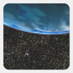 Illustration des Horizonts der Erde Quadratischer Aufkleber