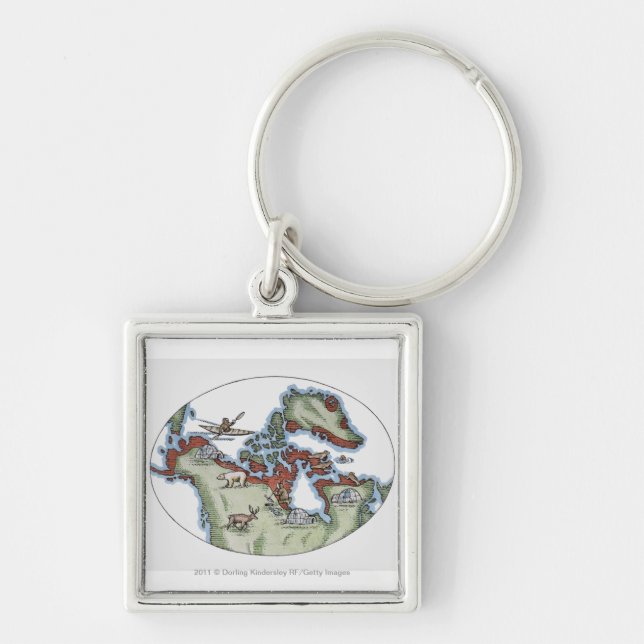 Illustration des Inuitgebiets Schlüsselanhänger (Vorne)