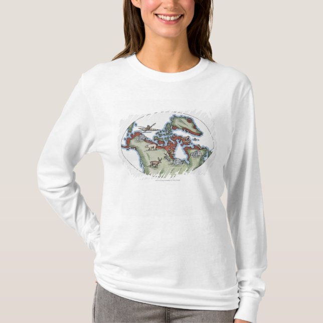 Illustration des Inuitgebiets T-Shirt (Vorderseite)