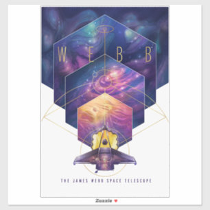 Illustration des James-Webb-Weltraumteleskops Aufkleber