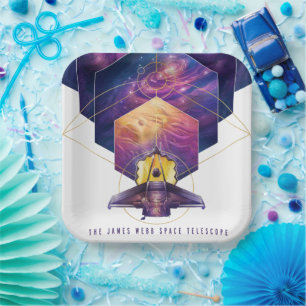 Illustration des James-Webb-Weltraumteleskops Pappteller