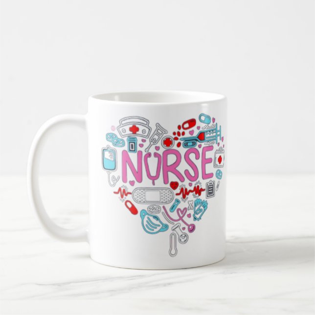 Illustration des Krankenpflegens Kaffeetasse (Links)