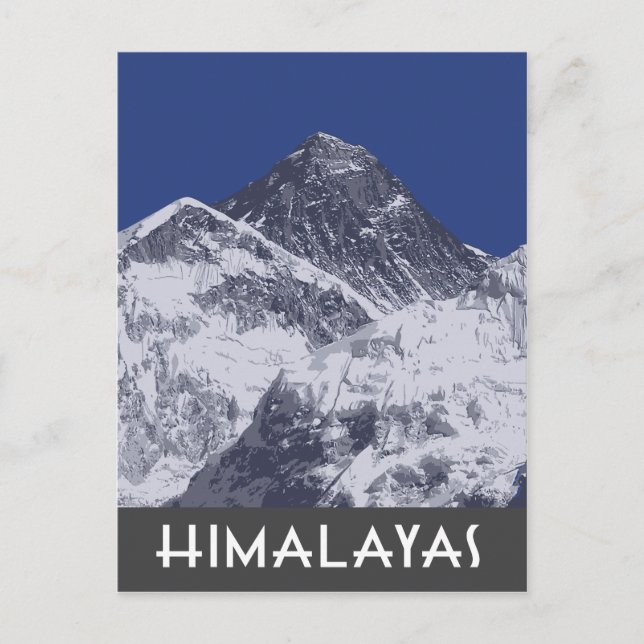 Illustration des künstlerischen Fotos Himalaya Postkarte (Vorderseite)