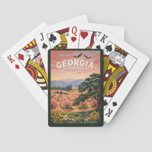 Illustration des Landes Georgien, Reise-, Kunst- V Spielkarten