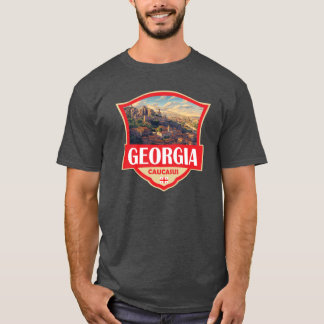 Illustration des Landes Georgien Retro-Abzeichen O T-Shirt