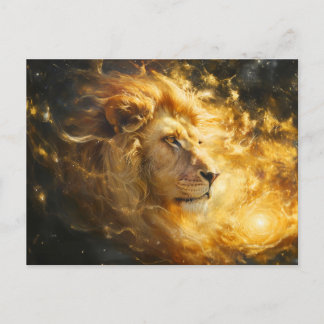 Illustration des Leo-Zodiaks Postkarte