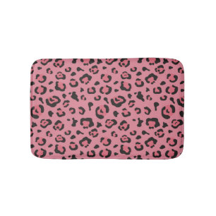 Illustration des Leopard-Rosa-Tieres Badematte