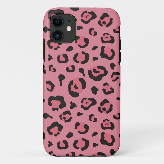 Illustration des Leopard-Rosa-Tieres Case-Mate iPhone Hülle (Rückseite)