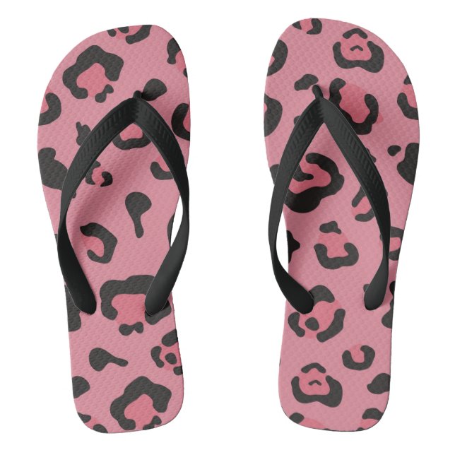 Illustration des Leopard-Rosa-Tieres Flip Flops (Fußbett)