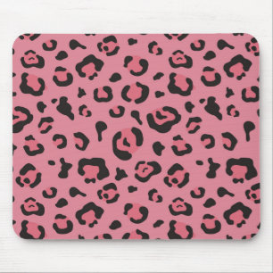 Illustration des Leopard-Rosa-Tieres Mousepad