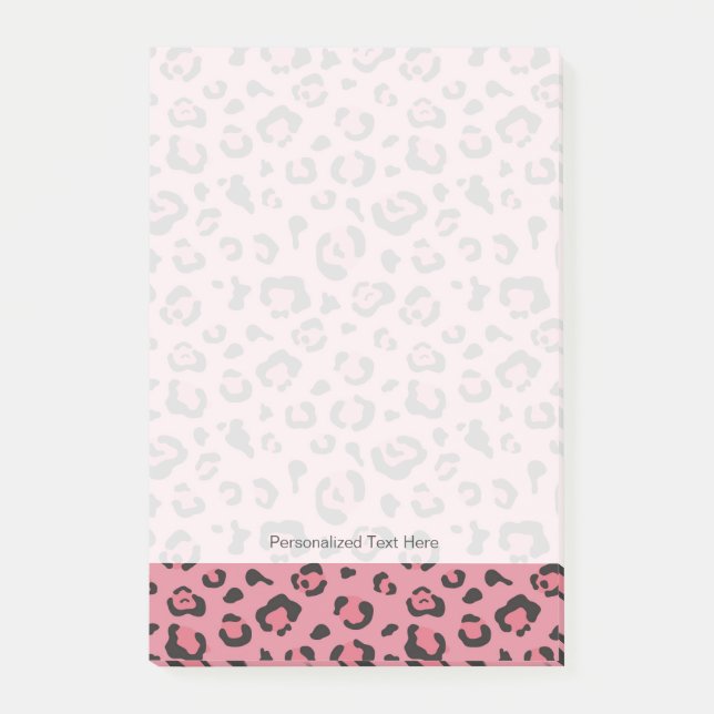 Illustration des Leopard-Rosa-Tieres Post-it Klebezettel (Vorderseite)