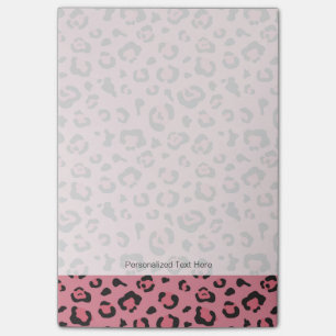 Illustration des Leopard-Rosa-Tieres Post-it Klebezettel