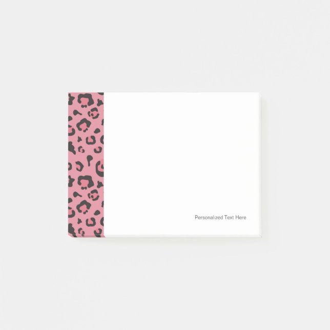 Illustration des Leopard-Rosa-Tieres Post-it Klebezettel (Vorderseite)
