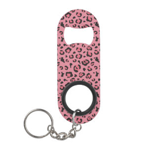 Illustration des Leopard-Rosa-Tieres Schlüsselbund Flaschenöffner