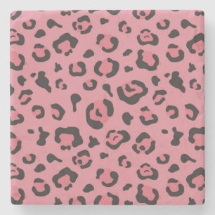 Illustration des Leopard-Rosa-Tieres Steinuntersetzer