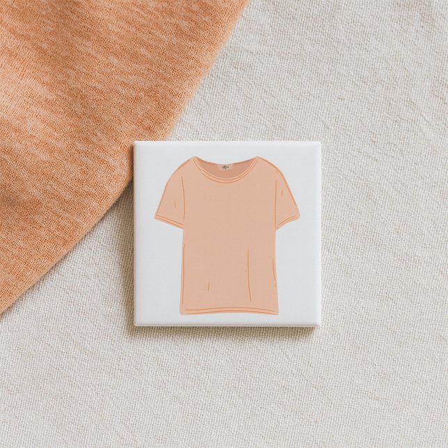 Illustration des Minimalistischen Peach-T-Shirts Button (Von Creator hochgeladen)