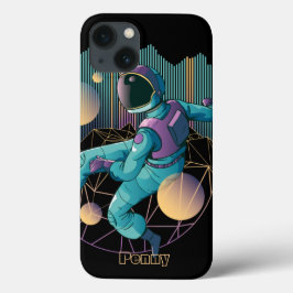 Illustration des modernen Techno-Astronauten Case-Mate iPhone Hülle