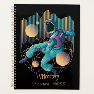 Illustration des modernen Techno-Astronauten Planer