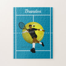 Illustration des modernen Tennisspielers Name des 