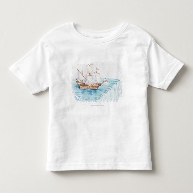 Illustration des nähernden Randes des Schiffs des Kleinkind T-shirt (Vorderseite)