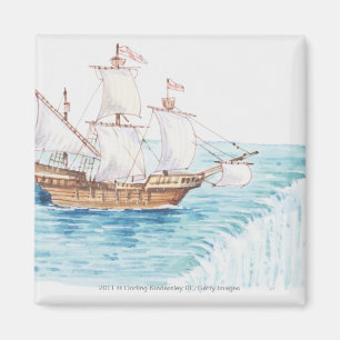 Illustration des nähernden Randes des Schiffs des Magnet