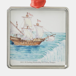 Illustration des nähernden Randes des Schiffs des Silbernes Ornament
