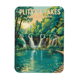 Illustration des Nationalparks Plitvicer Seen - Re Magnet