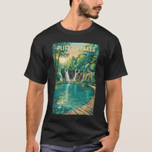 Illustration des Nationalparks Plitvicer Seen Reis T-Shirt