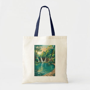 Illustration des Nationalparks Plitvicer Seen Reis Tragetasche