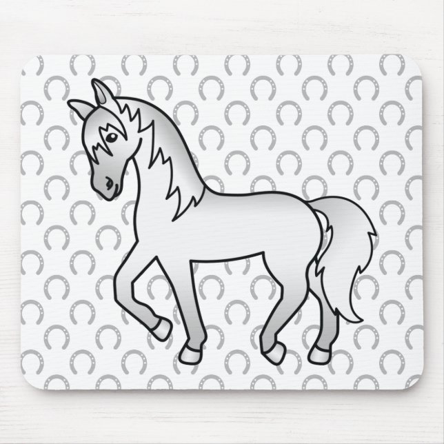 Illustration des Niedlichen Cartoon des grauen Tro Mousepad (Vorne)