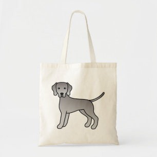 Illustration des Niedlichen Cartoon des Weimaraner Tragetasche