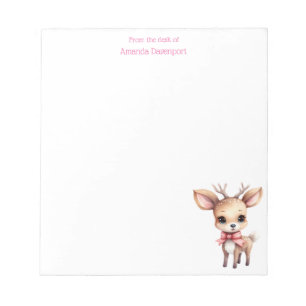 Illustration des niedlichen Cartoon für Hirsche Notizblock