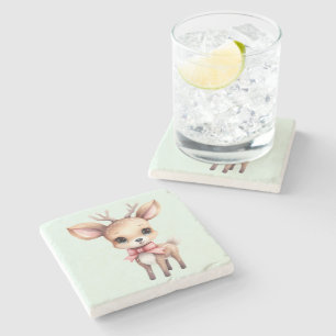 Illustration des niedlichen Cartoon für Hirsche Steinuntersetzer