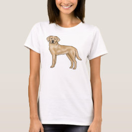 Illustration des Niedlichen Hundes Gelbes Labrador T-Shirt