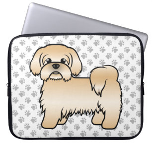 Illustration des Niedlichen Hundes von Gold Shih T Laptopschutzhülle