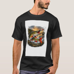 Illustration des Nordhechtfischens T-Shirt