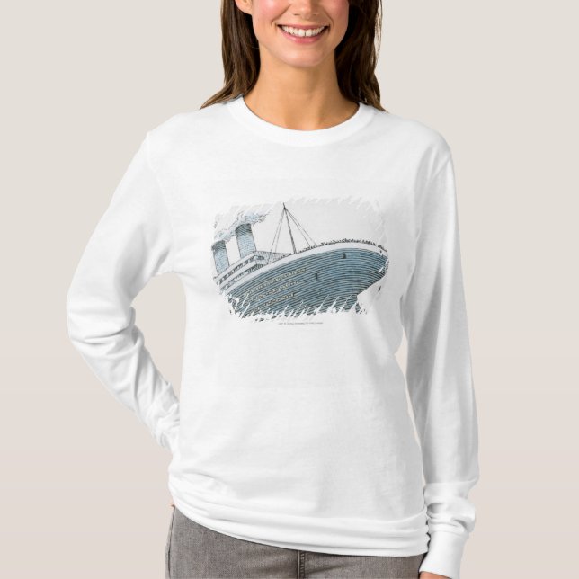 Illustration des Passagiers fallend vom T-Shirt (Vorderseite)
