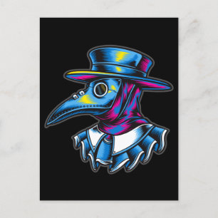 Illustration des Pestärzts Postkarte