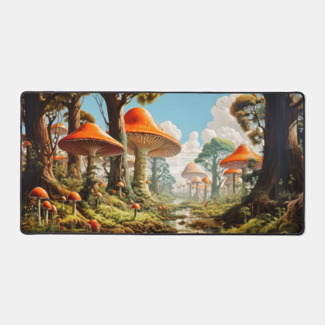 Illustration des Pilzwaldes Schreibtischunterlage (Vorderseite)
