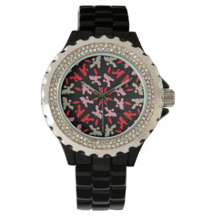 Illustration des Pudel-Musters anpassbar Armbanduhr