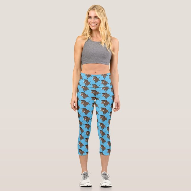Illustration des Rasierapparats von Wildschweinen Capri Leggings (Vorderseite)