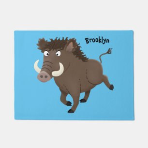 Illustration des Rasierapparats von Wildschweinen Fußmatte