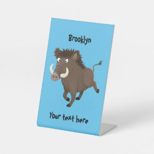 Illustration des Rasierapparats von Wildschweinen Sockelschild